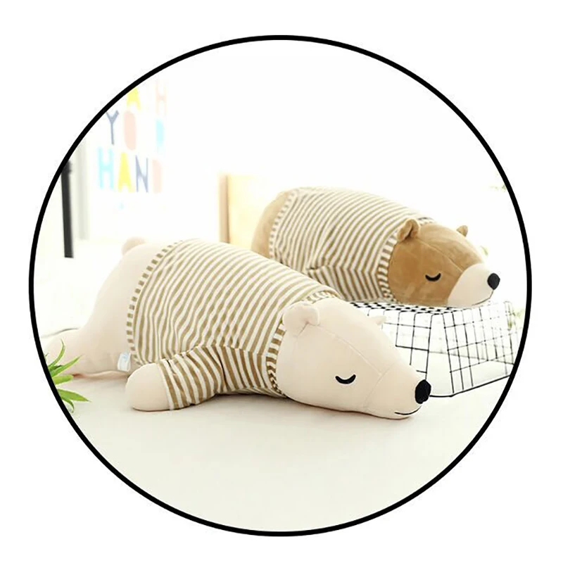 

New Large size Kids Stuffed Animal Toy Doll Cushion Super Soft Polar Bear Plush Animal Toy Pillow Gift For Children