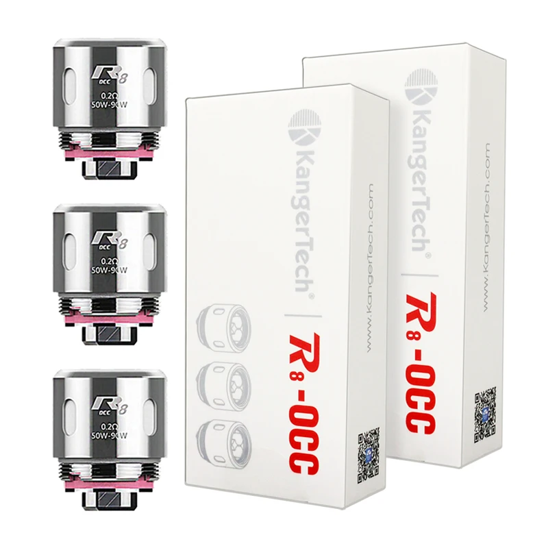 Аутентичный KangerTech R8 OCC Замена 0.2ohm 50W-90W катушка 6 шт для Kanger VOLA атомайзер Бак