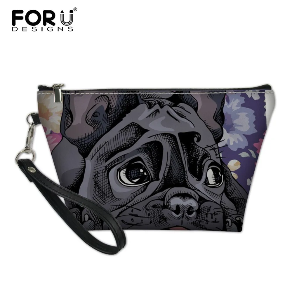 

FORUDESIGNS Ladies Travel Toiletry Wash Kit Bags for Women French Bulldog Printing Cosmetic Cases Feminine Fashion Make Up Box