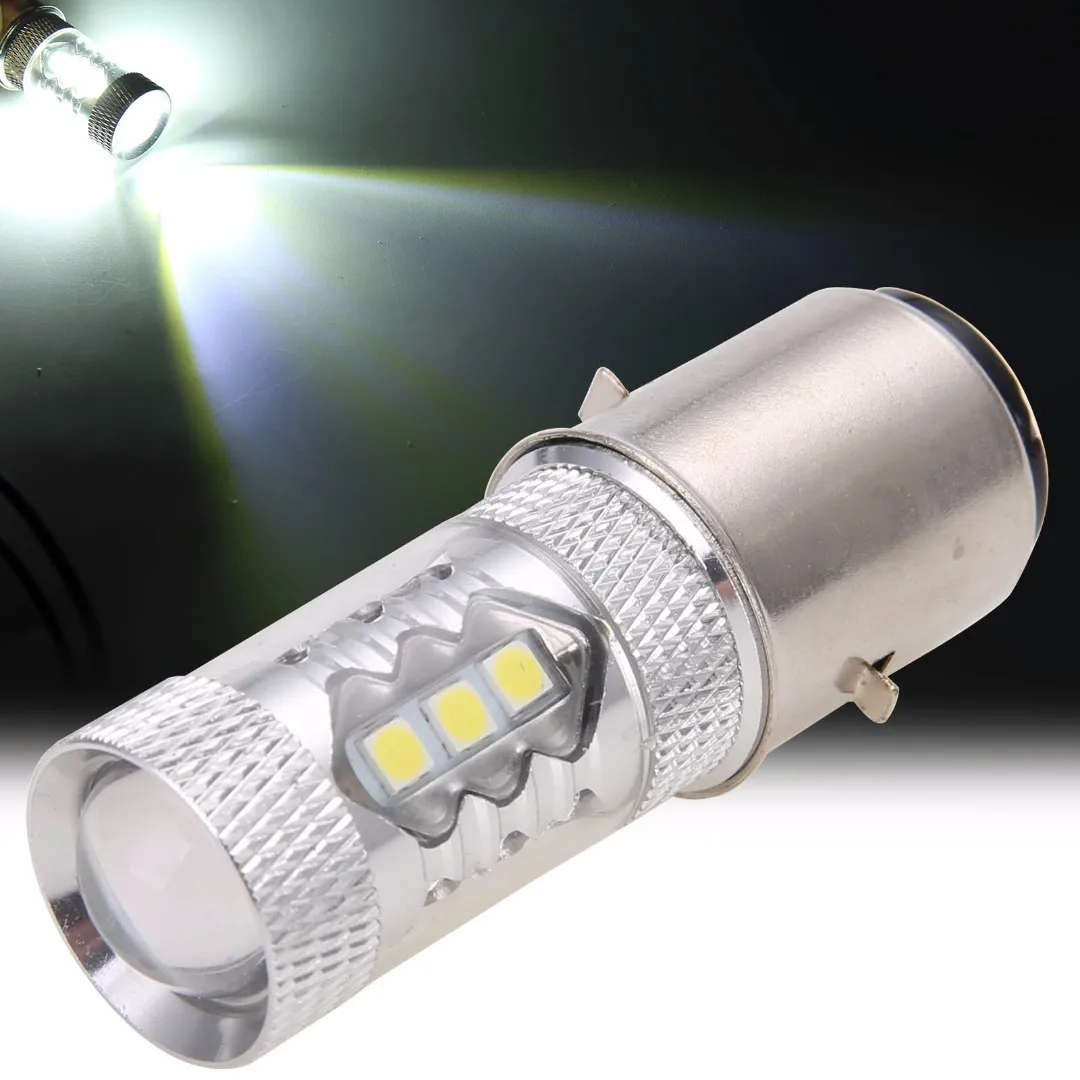 1PC BA20D H6 80W LED Light 12V Motorcycle Headlight Fog DRL Bulb Super Bright White Lamp for Bike Moped Scooter ATV |