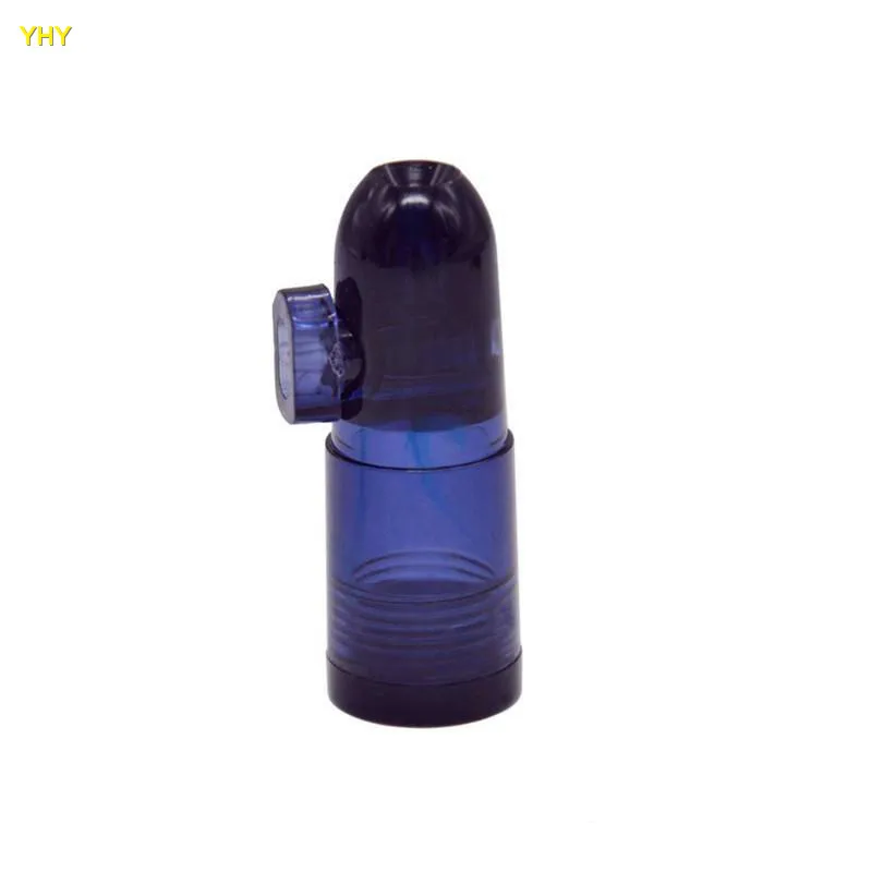 Acrylic Plastic Snuff Bullets smoke Pipe Snuff Bullet Acrylic Clear with Clear Bottoms Rocket Shape Nasal smoking Tobacco Pipe08