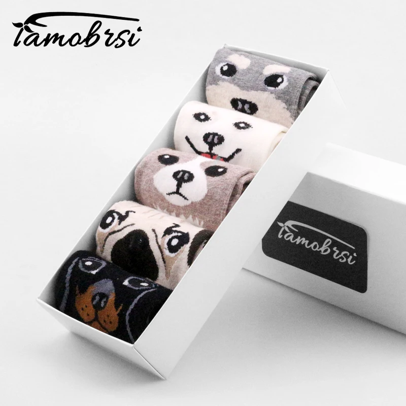 Дышащие женские летние носки-башмачки с изображением собаки из мультфильма для девочек хлопковые короткие носки забавные Необычные носки-Тапочки