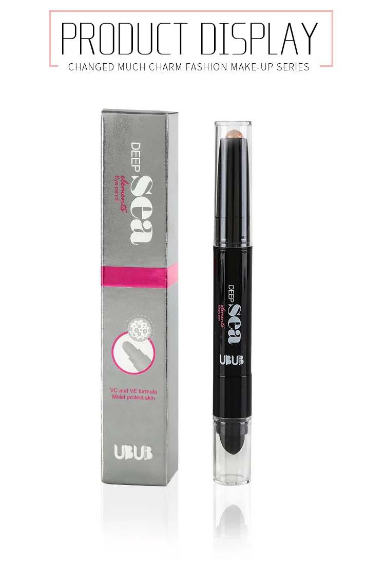 UBUB Double Head Eyeshadow Pencil Shimmer Luminous Earth Color Long Lasting Glitter Eye Shadow Palette Eyeshadows Korean Makeup (14)