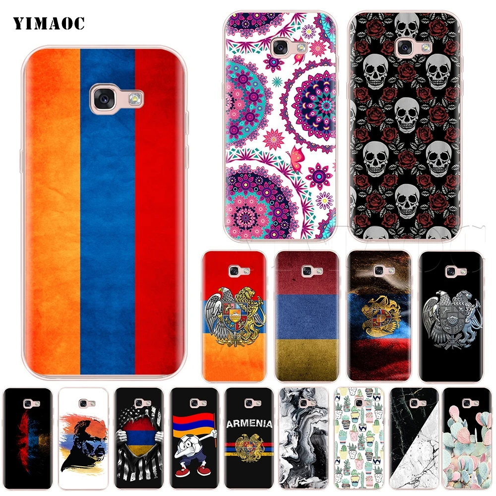 

YIMAOC Armenia Armenians Flag Silicone Case for Samsung Galaxy S7 S8 S9 Edge Plus J3 J5 J7 A5 A6 A8 Note 8 9