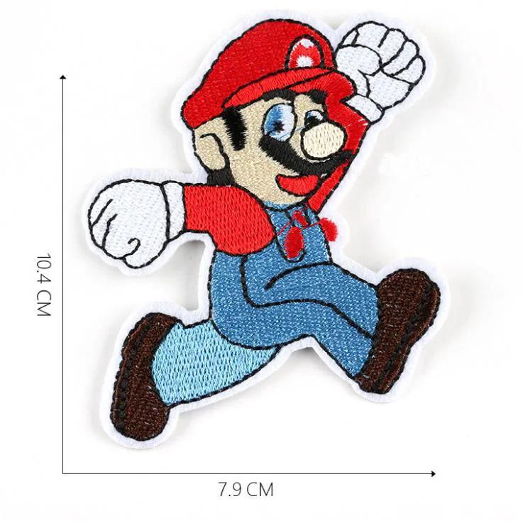 5 шт./компл., новинка,, нашивки с изображением Марио, нашивки с вышитым животным утюгом, аппликация на одежду, аксессуары для творчества