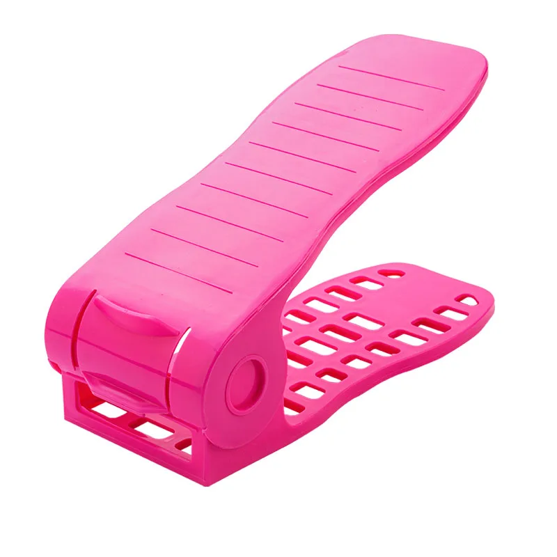 Разноцветная стойка для обуви sapateira organizador компактный пластиковый стеллаж для хранения дальности chaussures de zapatos - Цвет: 1 Rose