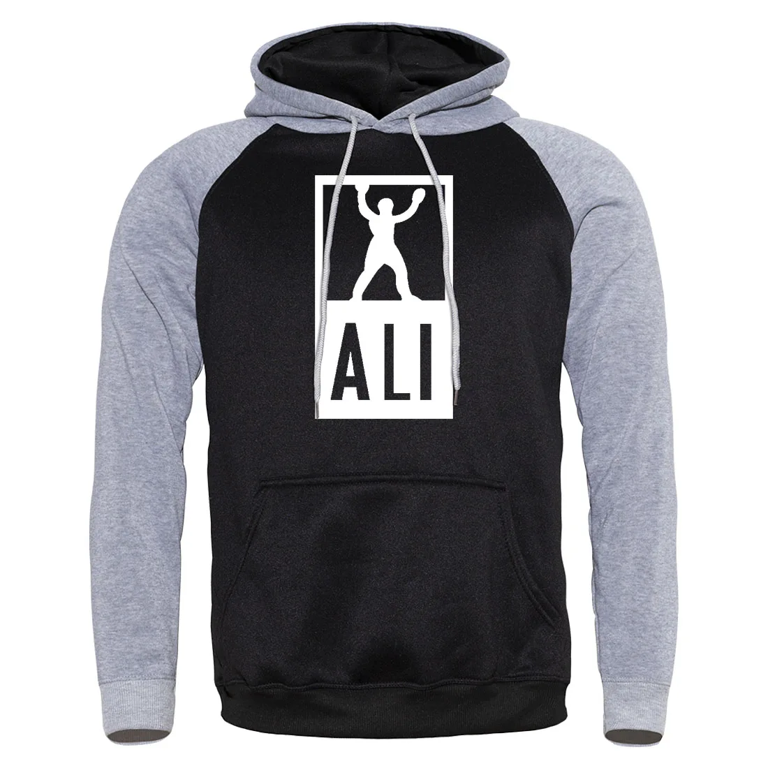 Новое поступление, горячая распродажа, боксерская Мужская спортивная одежда в стиле Мохаммед Али Харадзюку, Мужской пуловер, мужской спортивный костюм, модный бренд, уличная одежда с капюшоном - Цвет: gray black 5