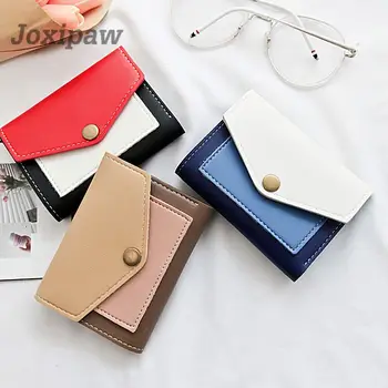 

2018 New Fashion Women Wallet Short Design Purse Clutch Credit Card Holder Button Feminine Billetera Women Card Wallet Joxipaw