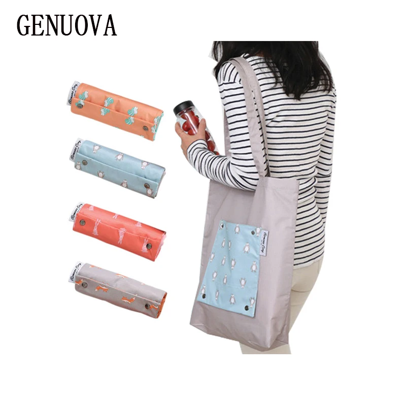 

High-Quality Reusable Handbags Hand-painted Bag Korean High-capacity Grocery Grab Shopping Bags Foldable Storage Bag Women Tote