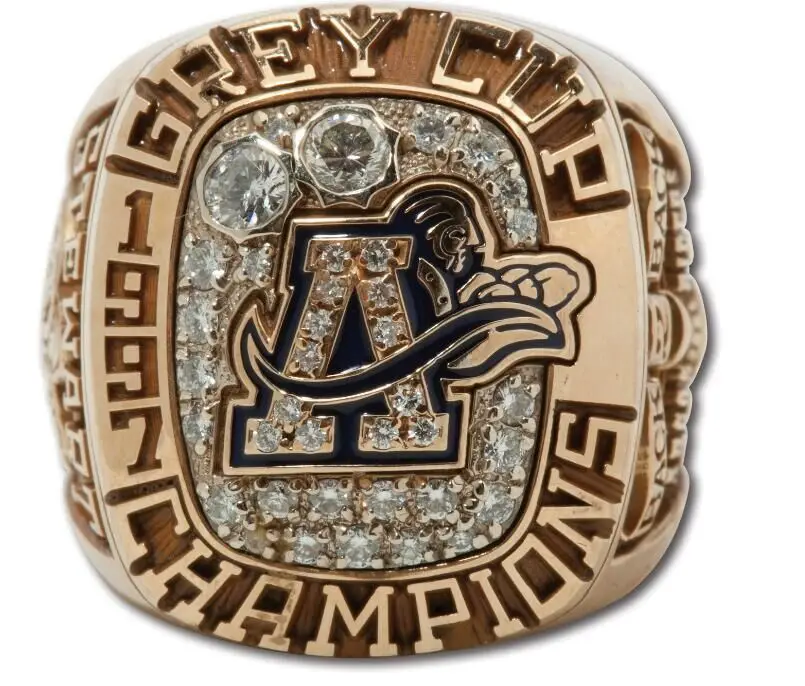 Drop Shipping 1997 Toronto Argonauts The 85th Grey Cup Championship Ring with Wooden Display Box Solid