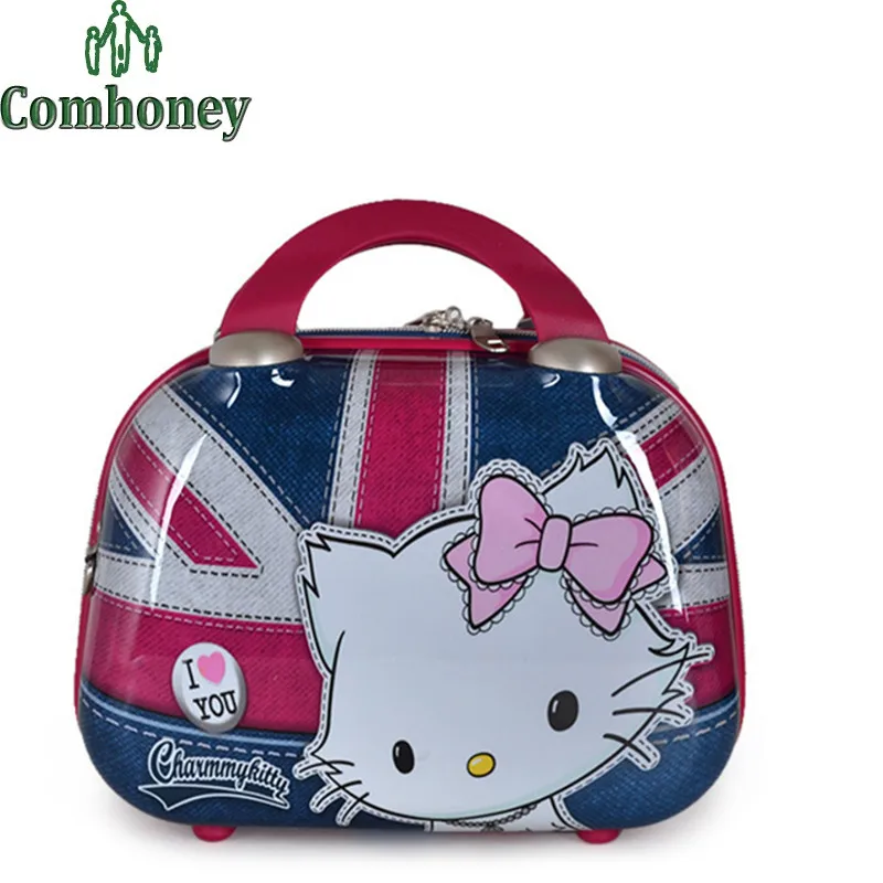 Women Hello Kitty Cosmetic Cases Bags Girls Make Up Bag Betty Boop