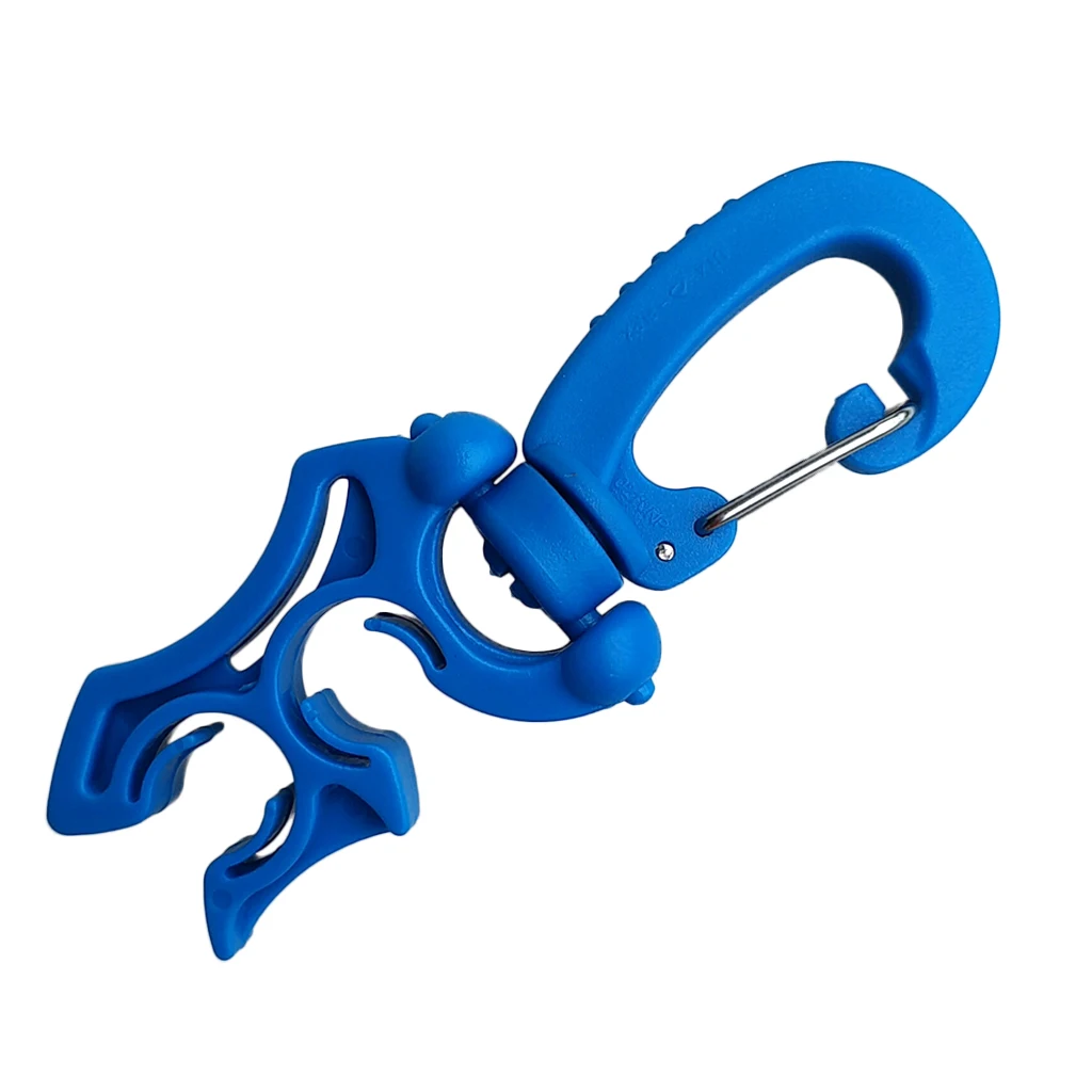 Heavy Duty Scuba Diving Diver Snorkeling Double 2 BCD Hose Holder Regulator Octopus Retainer with Swivel Snap Clip