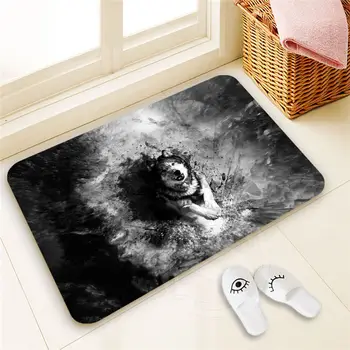 

H-P738 Custom WOLF Doormat Home Decor 100% Polyester Pattern Door mat Floor Mat foot pad SQ00722-@H0738