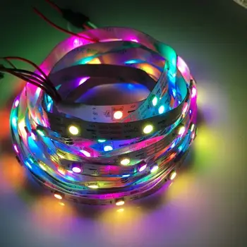 

5M 5050RGB Individual addressable led strip light WS2812B Digial magic color Non-Waterproof 30led/m 5V 150 Pixels advertise sign
