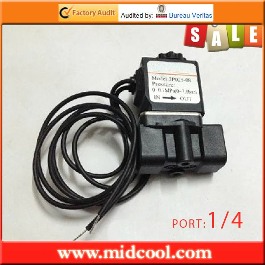 

2P025-08 solenoid valve, plastic body, 1/4" Bore size,DC24V, New in Box