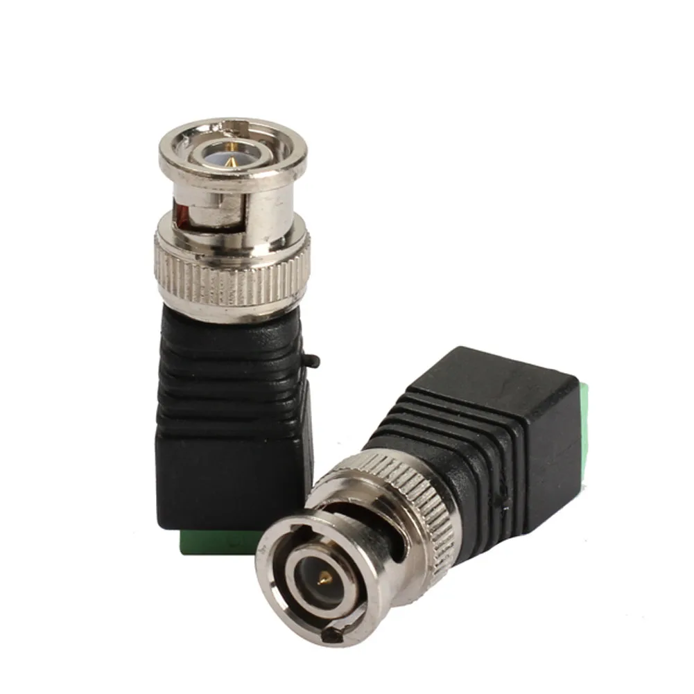 2PCS Mini Coax CAT5 To Camera CCTV BNC Video Balun Connector Adapter POE cctv tester IP camera Transmission Cables Accessories
