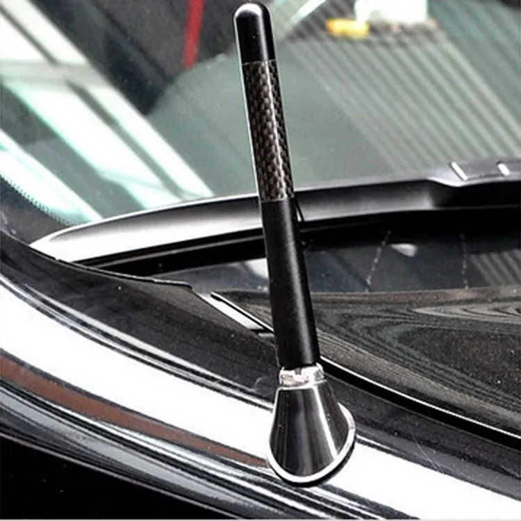 POSSBAY мини 4,37 ''антенны Черный углеродного волокна автомобиля радио антенна на крышу аэрации декоративная мачта для VW/Mazda/оформление для автомобиля toyota