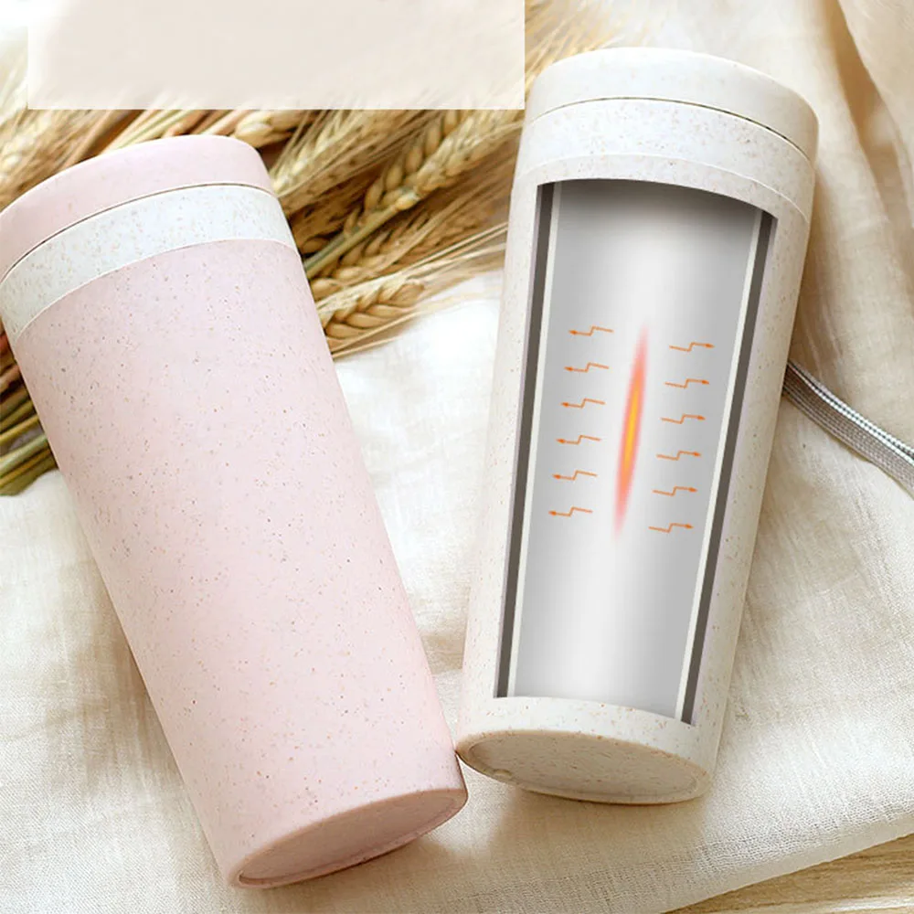 300ML Double Layers Thermos Bottle Portable Vacuum Flask Thermoses Cup