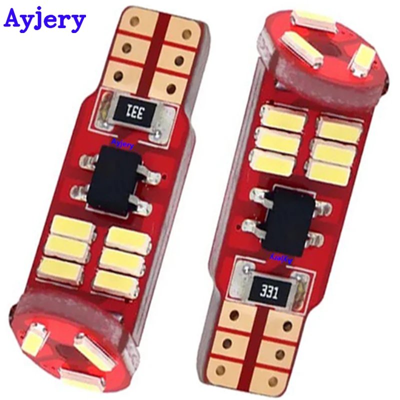 Canbus! 100 шт. ошибок T10 W5W 4014 15 SMD Автомобильный Клин фары парковка прозрачная лампа AC/DC 12 V Белая светодиодная лампа для автомобиля