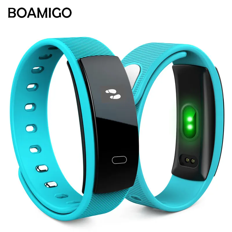 

Smart Watches BOAMIGO Unisex Bracelet Wristband Bluetooth Heart Rate Message Reminder Sleep Monitoring For IOS Android phone