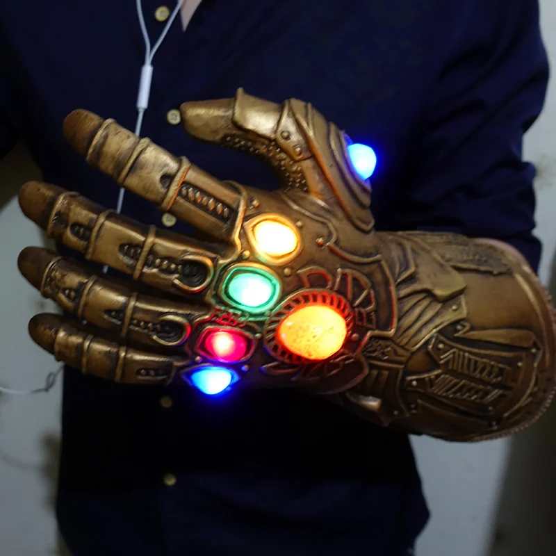 34,5 см Мстители косплей перчатки Таноса со светом фигурка ПВХ Статуя игрушки реквизит версия модели автомобиля декоративная игрушка подарок H494