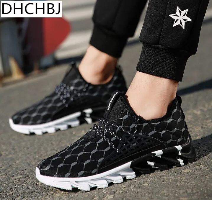 

Men Casual Shoes 2018 Spring And Summer Shoes for Male Breathable Light-weight Shoes Soft Durable Elastic Band Footwear
