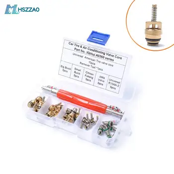 

Car R134a Air Conditioning Valve Core 35 Pcs Assortment & Remover Tool Auto Accessories