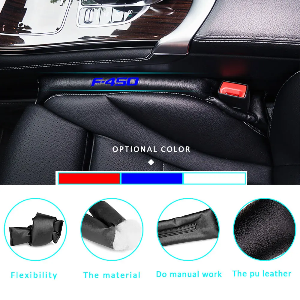 for Toyota Highlander Car Seat Gap Filler Pad PU Leather Crevice Gap Stopper Protector Cushion Filler Slot Plug Prevent Fall 2Pcs Red