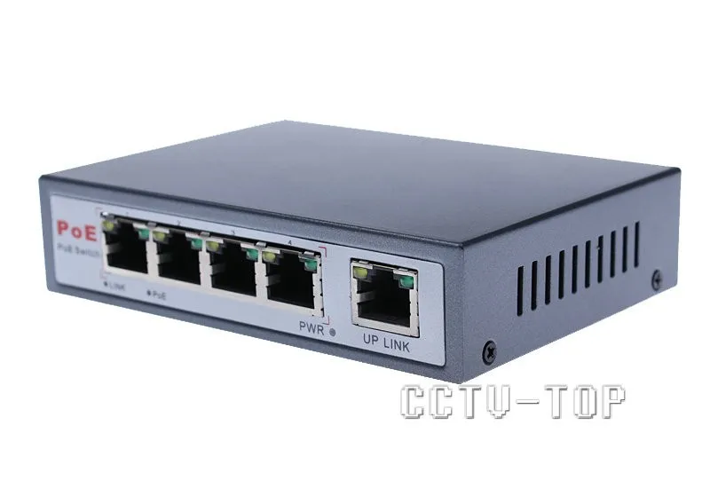 CCTV 4-Порты и разъёмы 10/100 м PoE Net Switch/концентратор Мощность Over Ethernet PoE оптический трансмиссия для IP Камера Системы сетевые коммутаторы