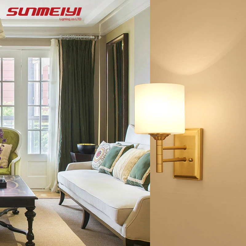 Современный E27 светодиодный настенный светильник, стеклянный абажур для гостиной, зеркальный светильник, lamparas de pared dormitorio, бра, настенный светильник, светильники