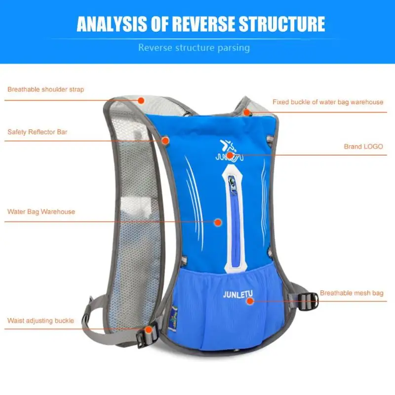 Рюкзак для бега, марафона, 2л гидратационный жилет, спортивная сумка для езды на велосипеде, сумка для воды, рюкзак для бега