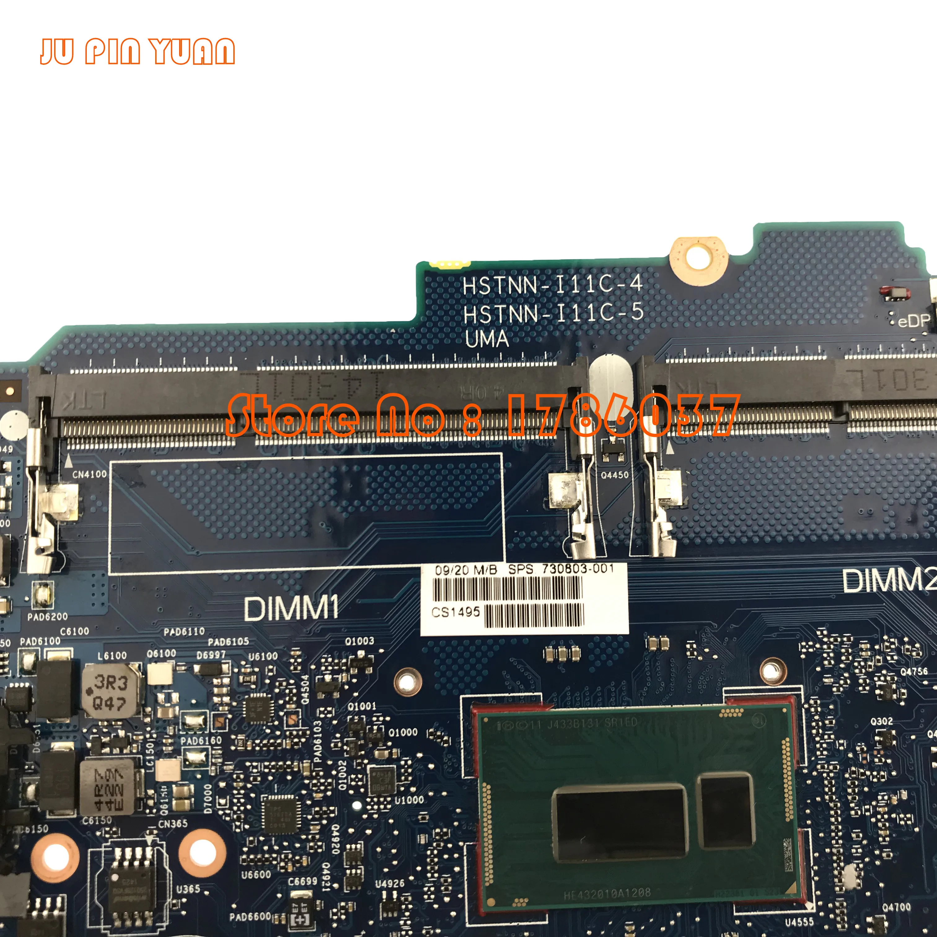 Ju pin yuan 730803-501 730803-001 730803-601 материнская плата для hp EliteBook 840 G1 Материнская плата ноутбука i5-4300U 6050A2560201-MB-A03