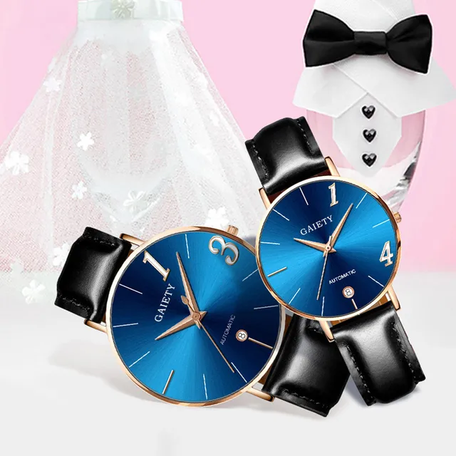 Lovers Fashion Couple Watch Leather Strap Line Analog Quartz Ladies Wrist Watche Lovers Fashion Couple Watch Leather Strap Line Analog Quartz Ladies Wrist Watche