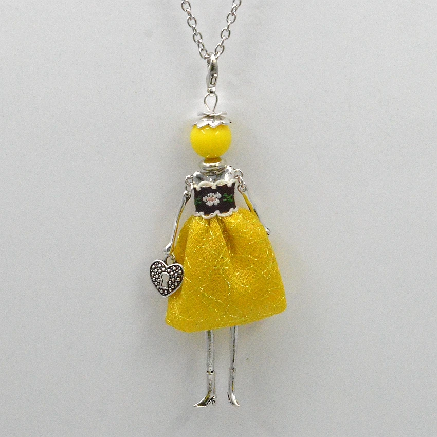 

2016 Hot Sale! Spring Style New Arrival! Cute Dress Doll Necklace Women Jewelry stores wholesale party gifts Statement NS371