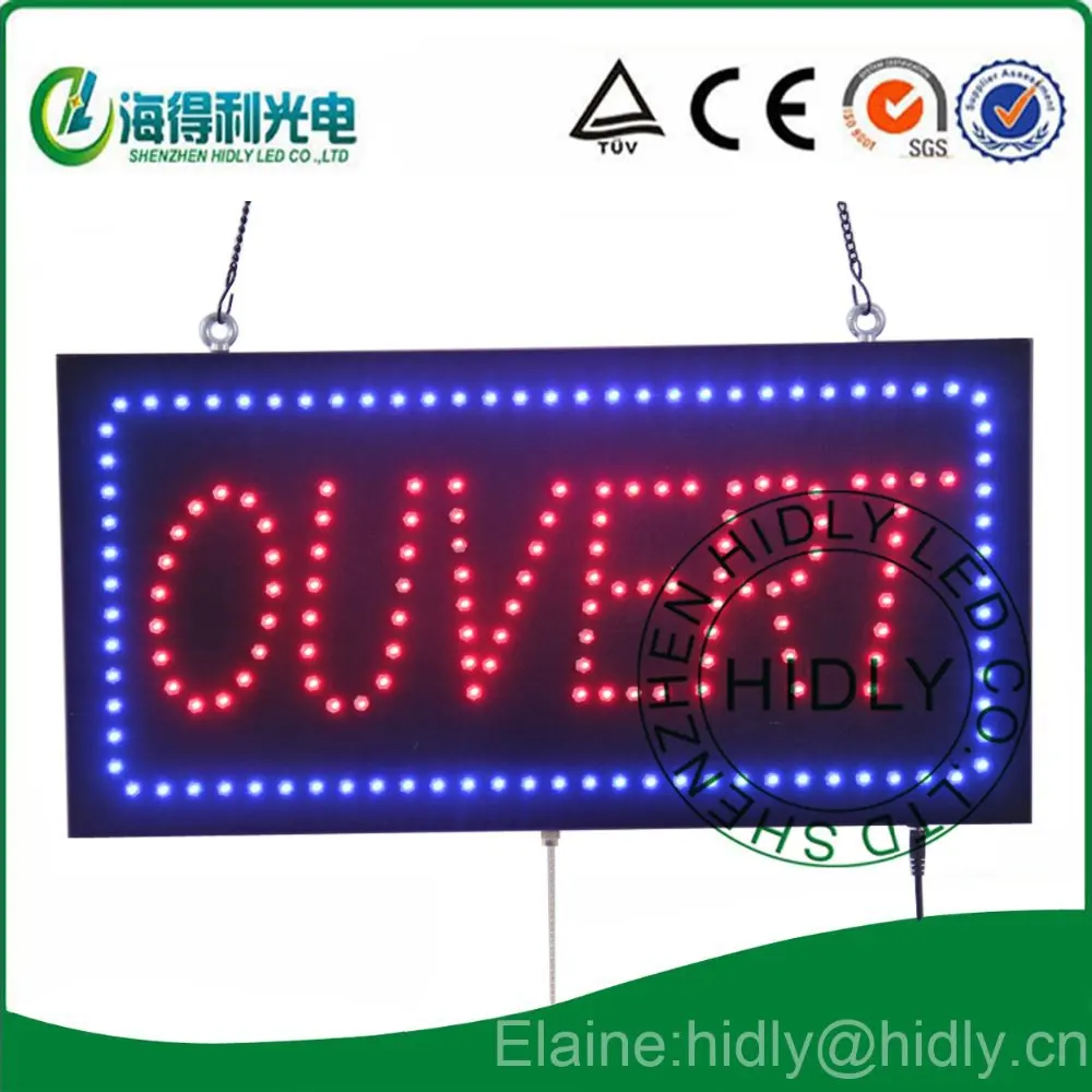 

Waterproof customer made LED OUVERT sign /energy saving led sign /waterproof box frame led open sign /led advertising panel