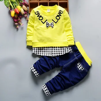 

Baby Girl Clothes Spring Autumn letters Long Sleeved T-shirt Tops +Pants 2PCS newborn baby clothes Bebes Jogging Sports Suits