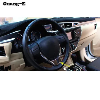 

For Toyota Corolla Altis 2014 2015 2016 stick styling cover ABS Chrome Steering wheel inner Kit switch trim lamp frame panel