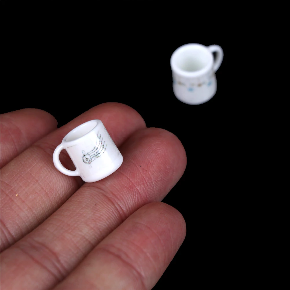 Miniature Dolls House Accessories White Milk Jug with 2 White Mugs 1:12th scale 