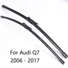 Lâminas de limpador para pára-brisa do carro para audi q7 form 2006 2007 2008 2009 2010 2011 2012 2011 para 2017 carro limpador de pára-brisas borracha
