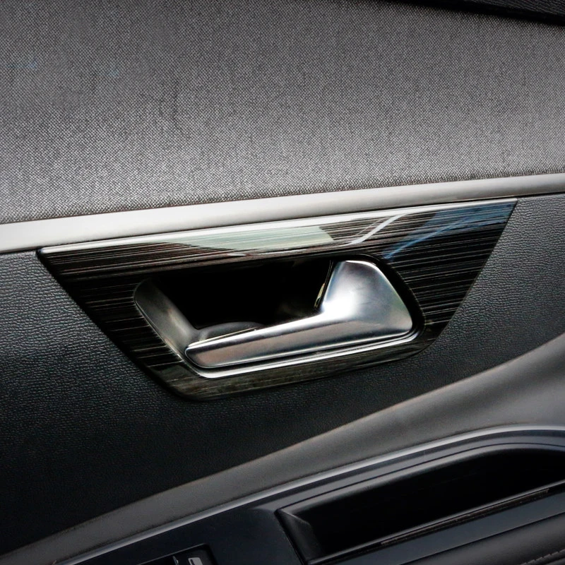 

For Peugeot 3008 GT 2016 2017 2018 / 5008 GT 2017 2018 Car Inner Door Handle Bowl Cover Trim Sticker Auto Accessories