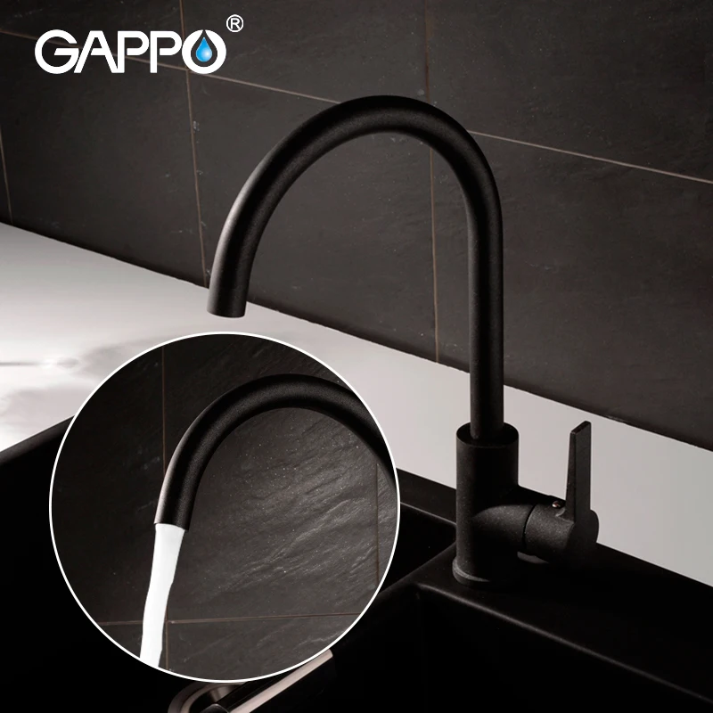 

GAPPO kitchen faucet black filter mixer waterfall sink kitchen faucet deck mounted sink mixer drinking water kitchen faucet