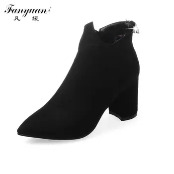 

2017 Pointed Toe Stiletto Heels Lace Up Ankle Boots Brand Designer Sexy High Heels Boots Women Autumn Winter Fashion Ladies Shoe