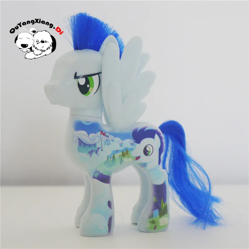 

P11 014 Action Figures10-13cm Little Cute Horse Model Doll Painted lightning wings Shining Armor Anime Toys for Children