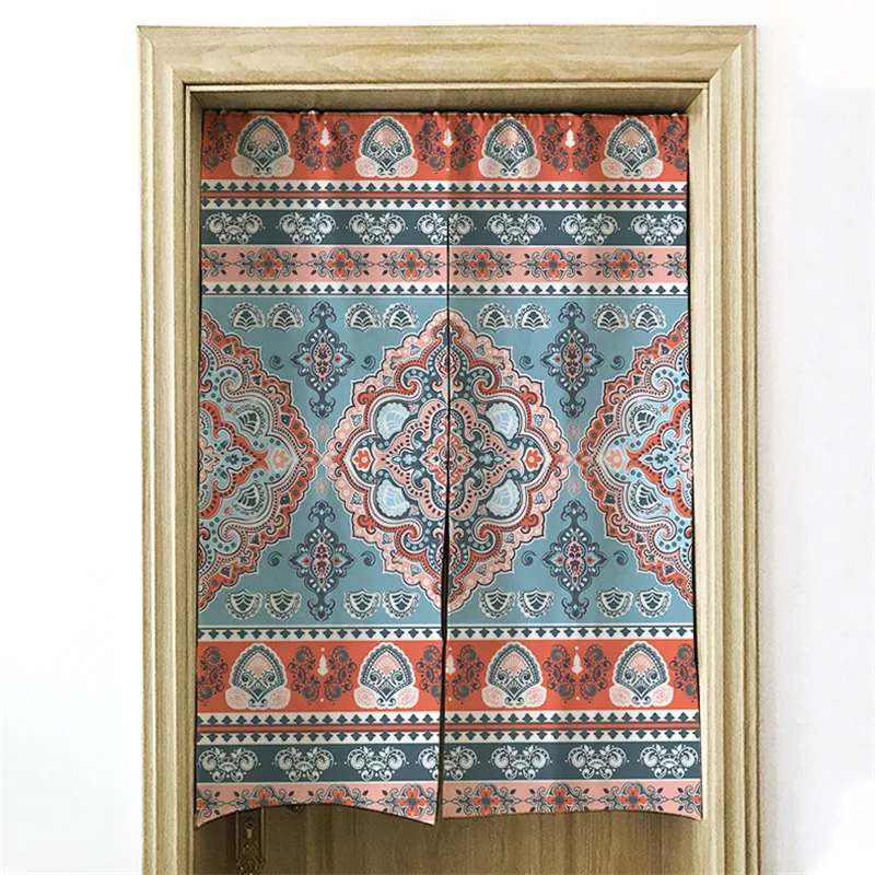 

Japan Style Curtain Geometric patterns Kitchen Restaurant Decor Half-curtain Window Short Linen Door Curtains Cafe Series
