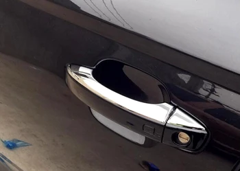 

8 pieces/ Lot Exterior Chromed Car Side Door Handle Cover Stripe Trim For Audi A6 C7 2012 2013 2014 2015 Accessories