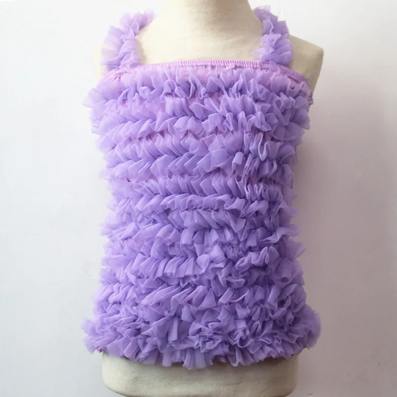 Light purple Новое поступление года; Летний шифоновый топ для маленьких девочек; топы с оборками для девочек; юбка-американка; топ-пачка; праздничная одежда для детей - Цвет: Light purple
