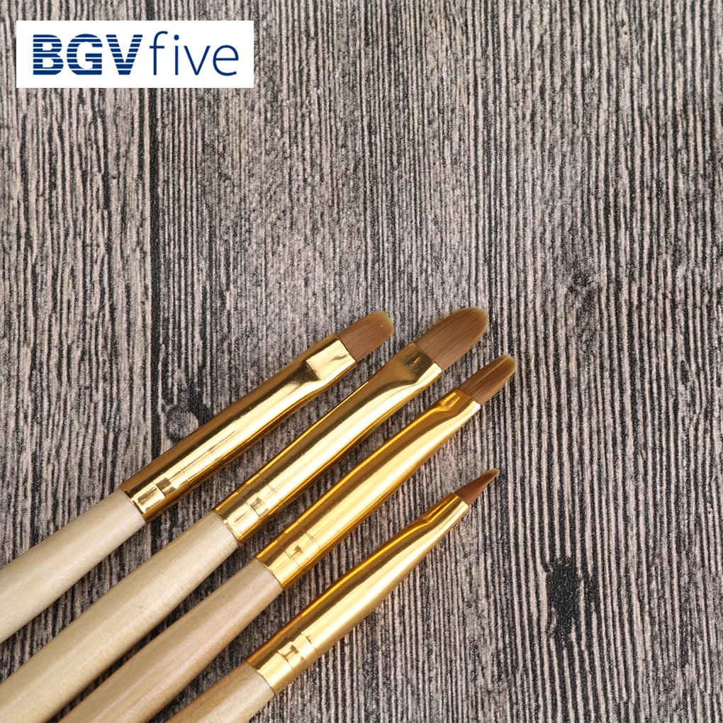 Кисть для рисования BGVfiveNail УФ гелевая ручка BQAN с деревянной ручкой круглая кисть