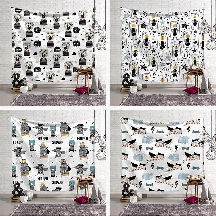 

Lovely Alpaca Tapestry Fabric decor animal tapestry Wall Hanging blanket Beach Towel Bedspread Large Mat Yoga 200x150cm Bedroom