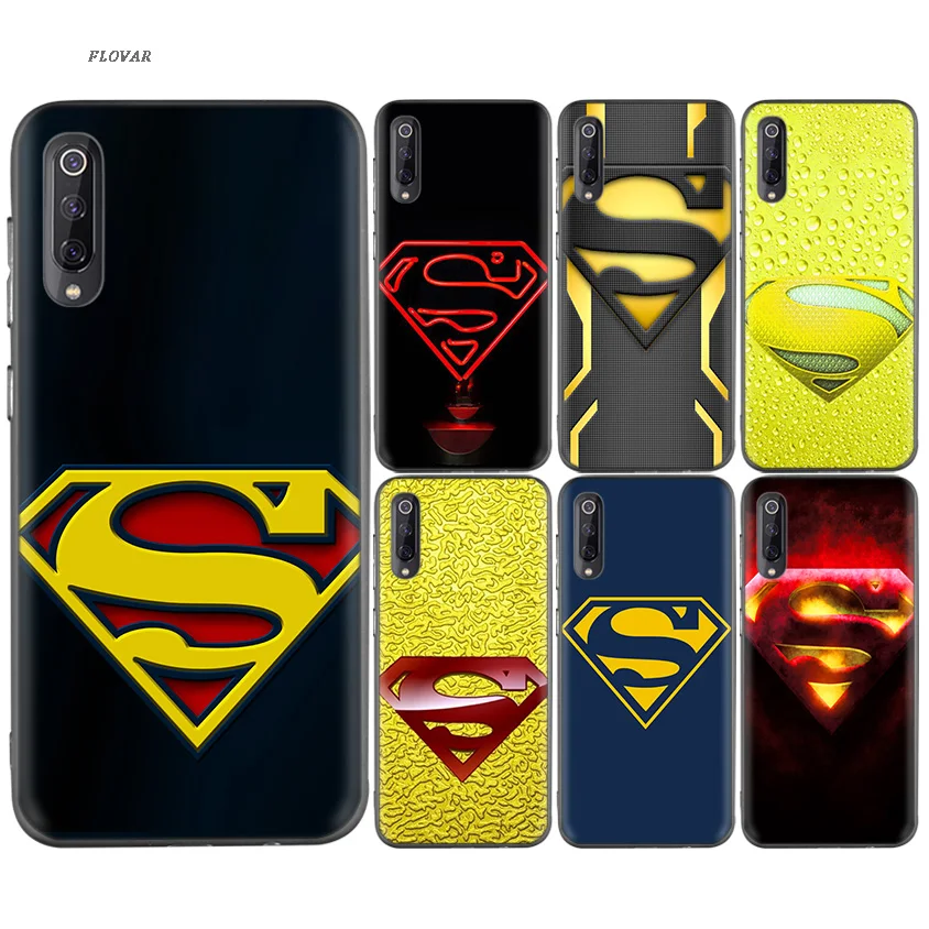 

Superman Yellow Case For Xiaomi 9 8 A2 lite A1 Play Xiomi Redmi Note 7 6 5 Pro 4X 4 5 Plus Case Black Soft TPU Cover