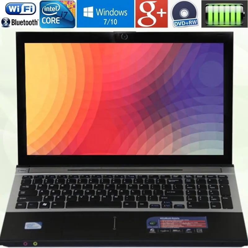 

8GB RAM 2000GB HDD Intel Core i7 CPU 15.6"1920X1080P HD Windows 7/10 Notebook PC Laptops Computer with DVD-RW For Office Home